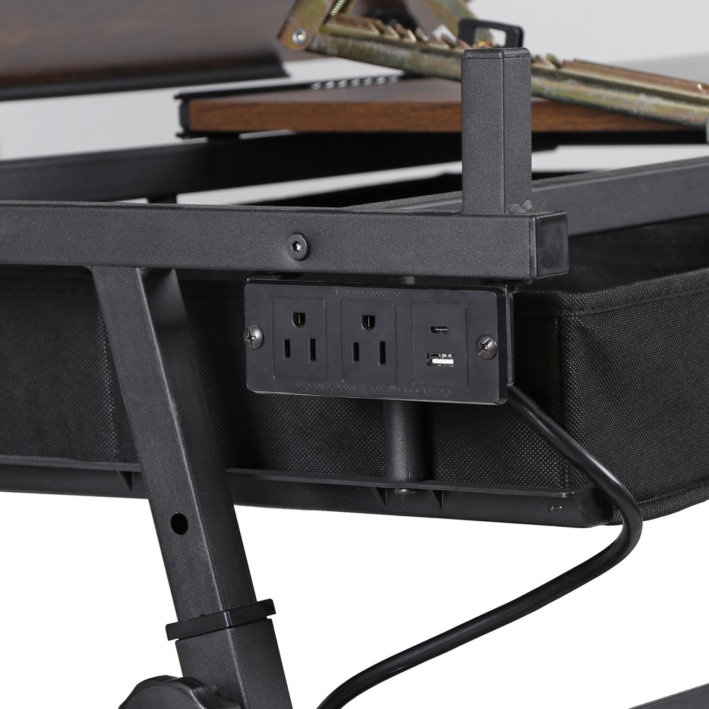 Drafting Table Artist Drawing Table with Outlet Sturdy Writing Table with Stool