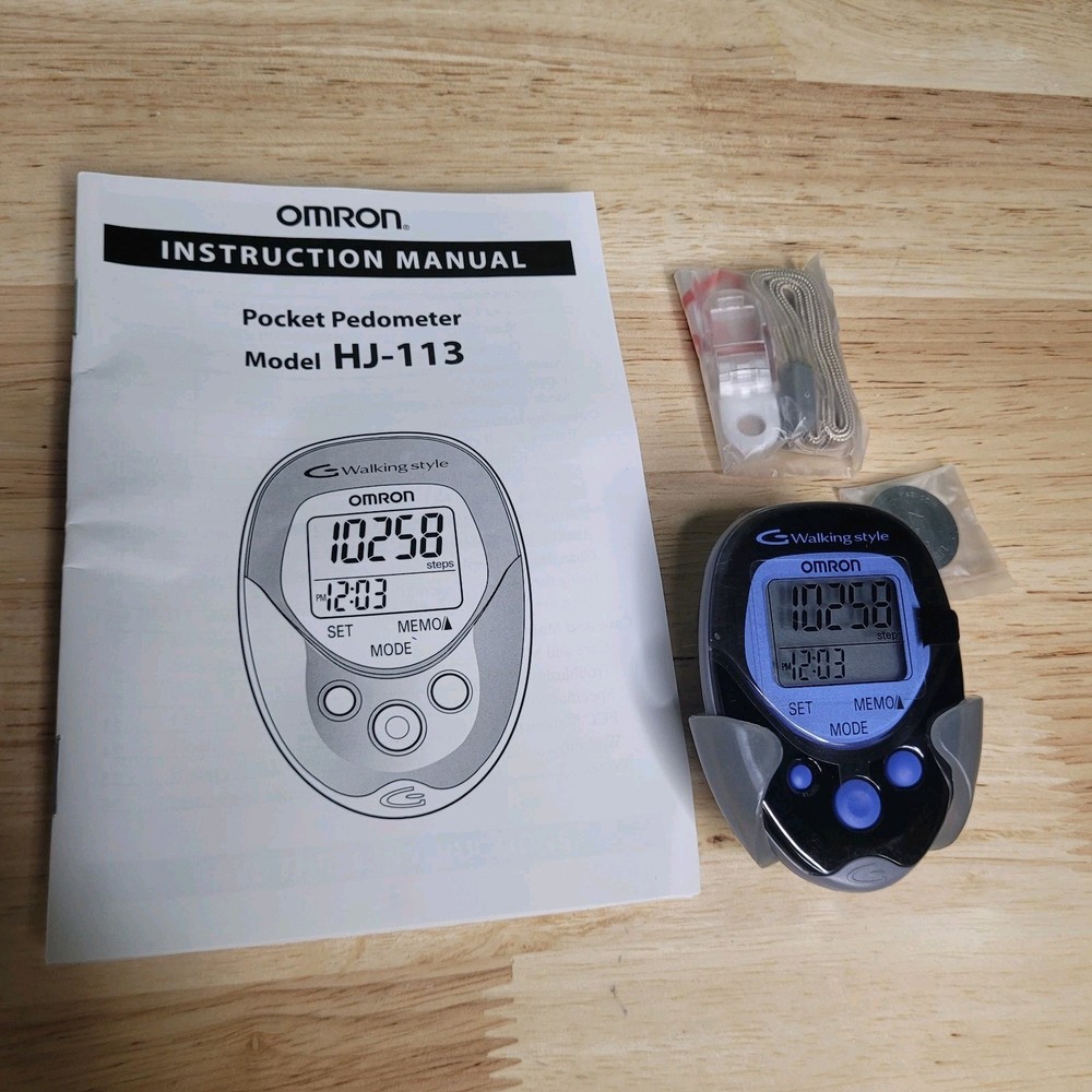 Omron HJ-113 GO Smart Dual Axis Pedometer 2D Sensor New Open Box Complete