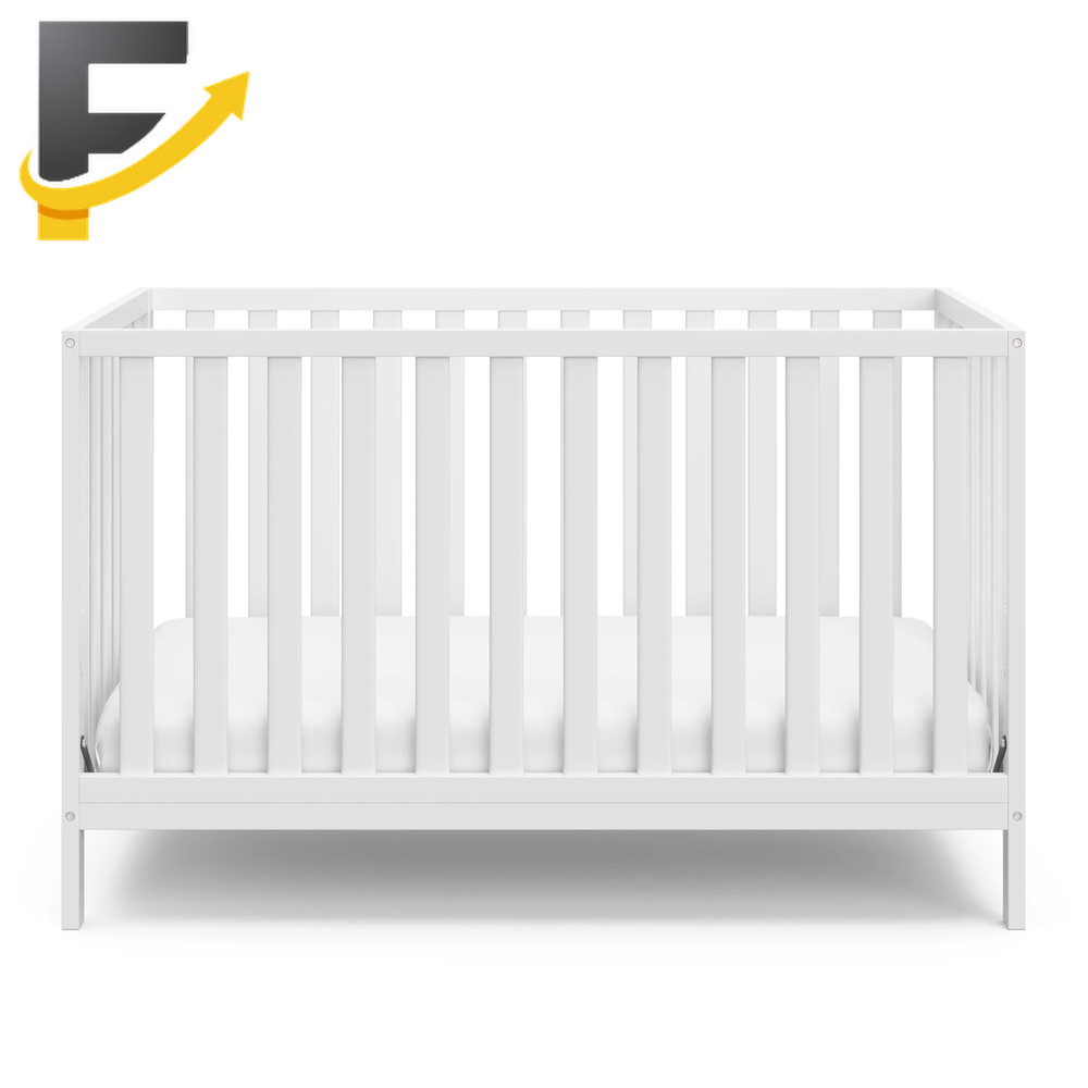 Sunset 5-In-1 Convertible Baby Crib White