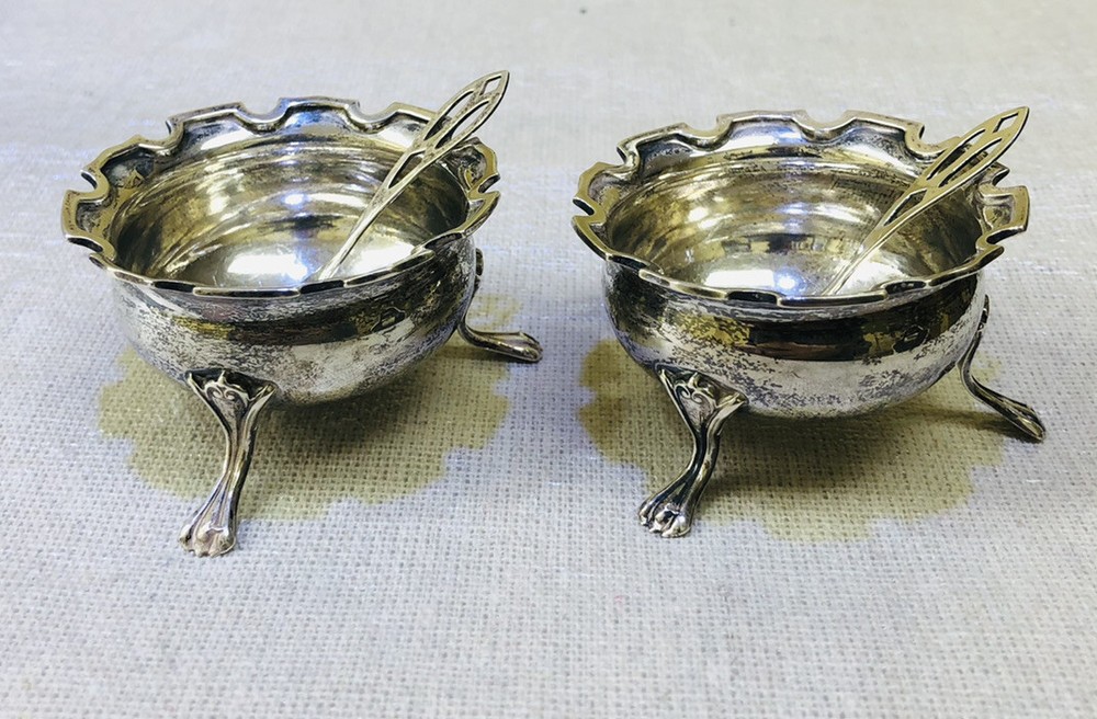 TABLEWARE FOR SPICES 2 pcs. VINTAGE. Silver