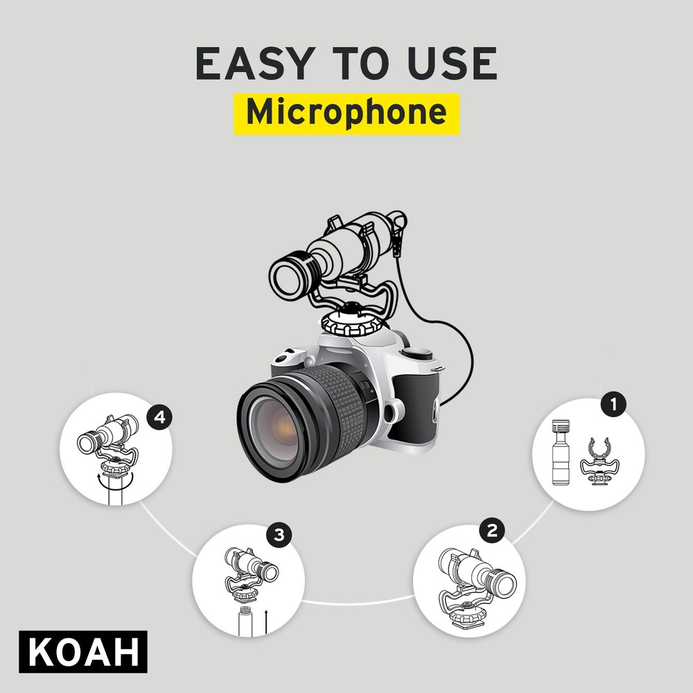 Koah Simah Condenser Microphone for Digital Cameras