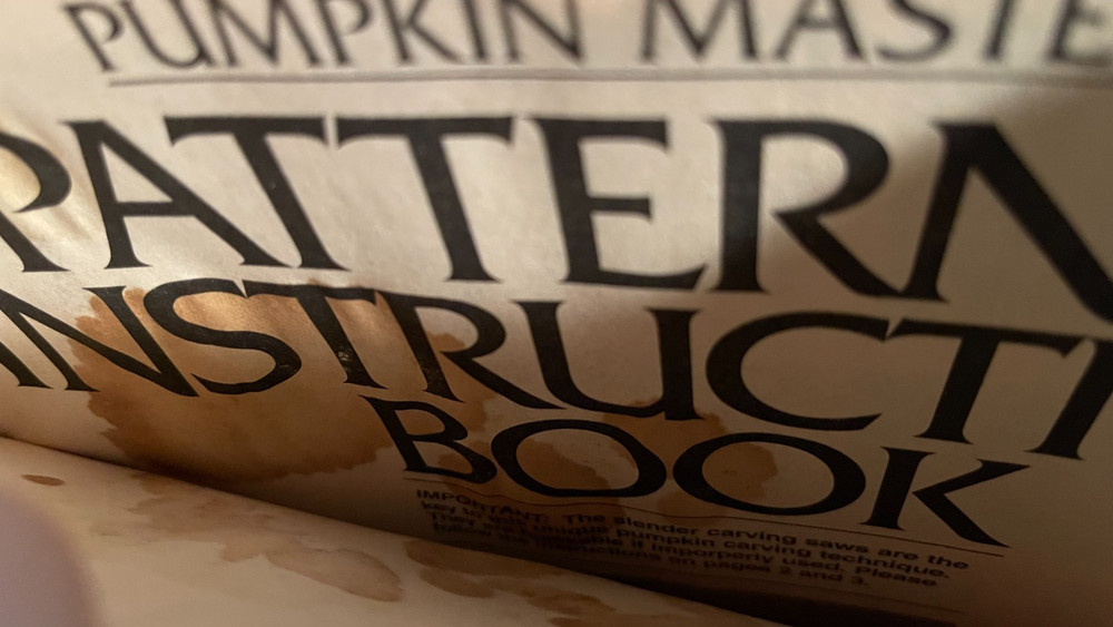 Vintage 1995 Pumpkin Masters Carving Kit Set 5 Tools 8 Patterns