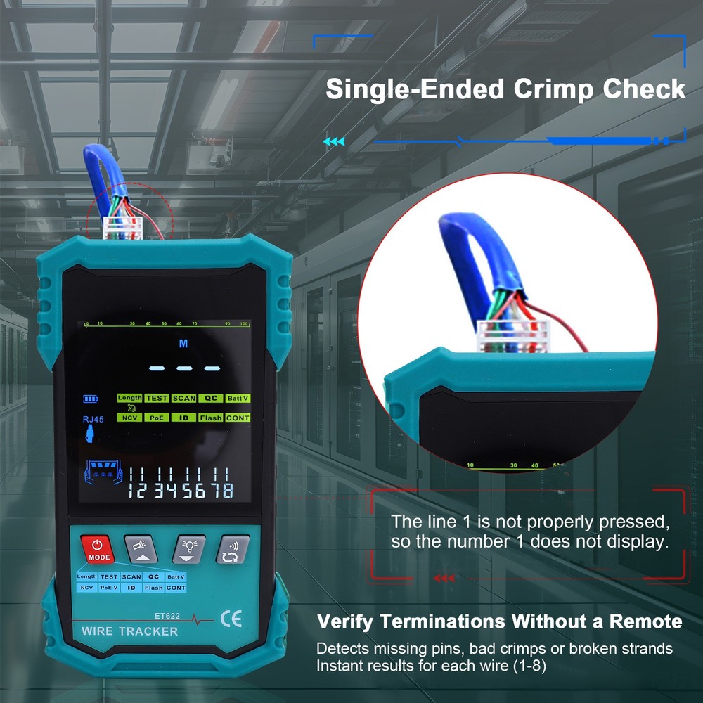 1-Advanced Network Cable Tester For Ethernet Maintenance