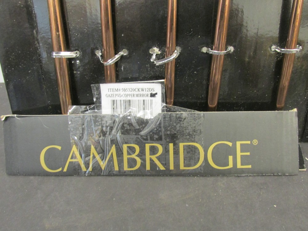 PATTERN GLAZE COPPER MIRROR STAINLESS BY CAMBRIDGE 5 PIECES ONE PLACE SETTING