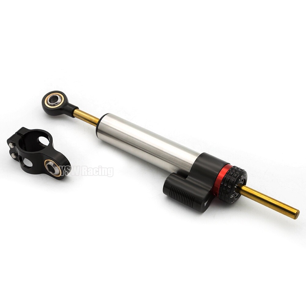 Motorcycle Adjustable Steering Damper Linear Stabilizer Reversed Safety Control
