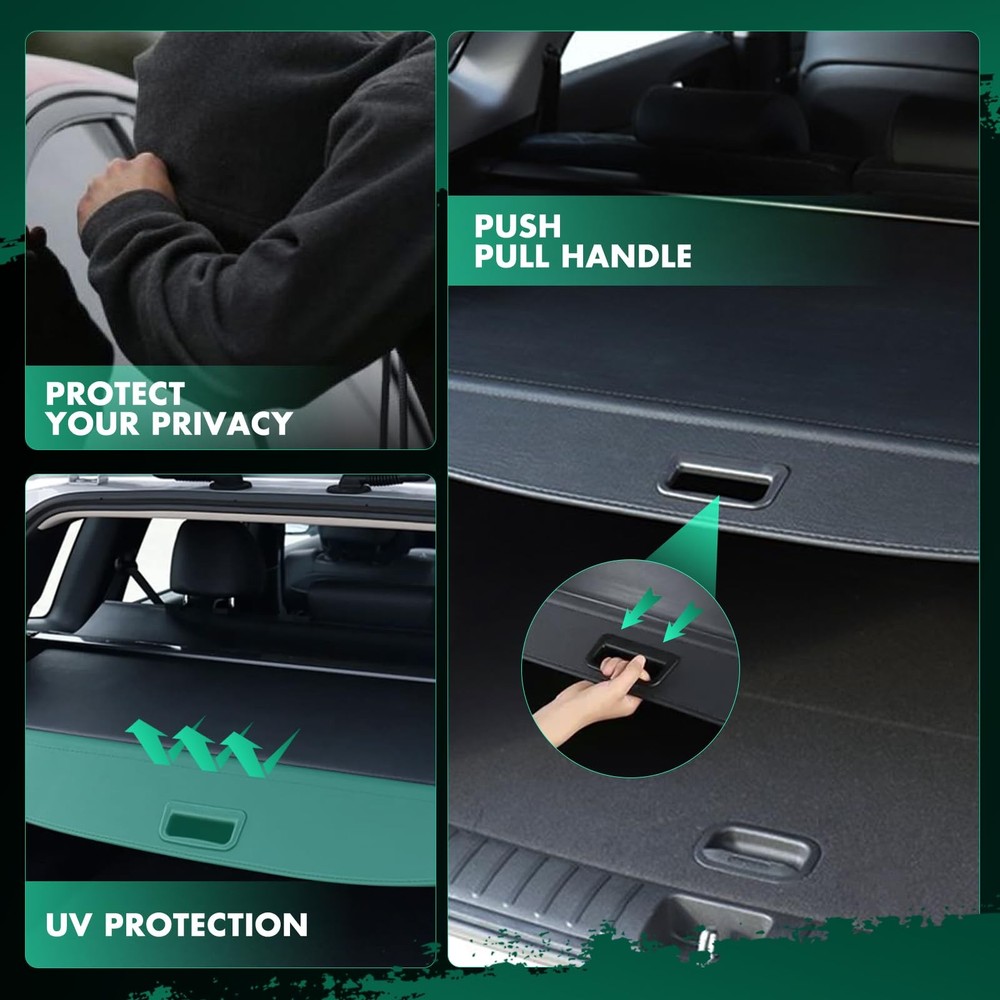 Retractable Rear Cargo Security Shade Cover for 2016-2017
