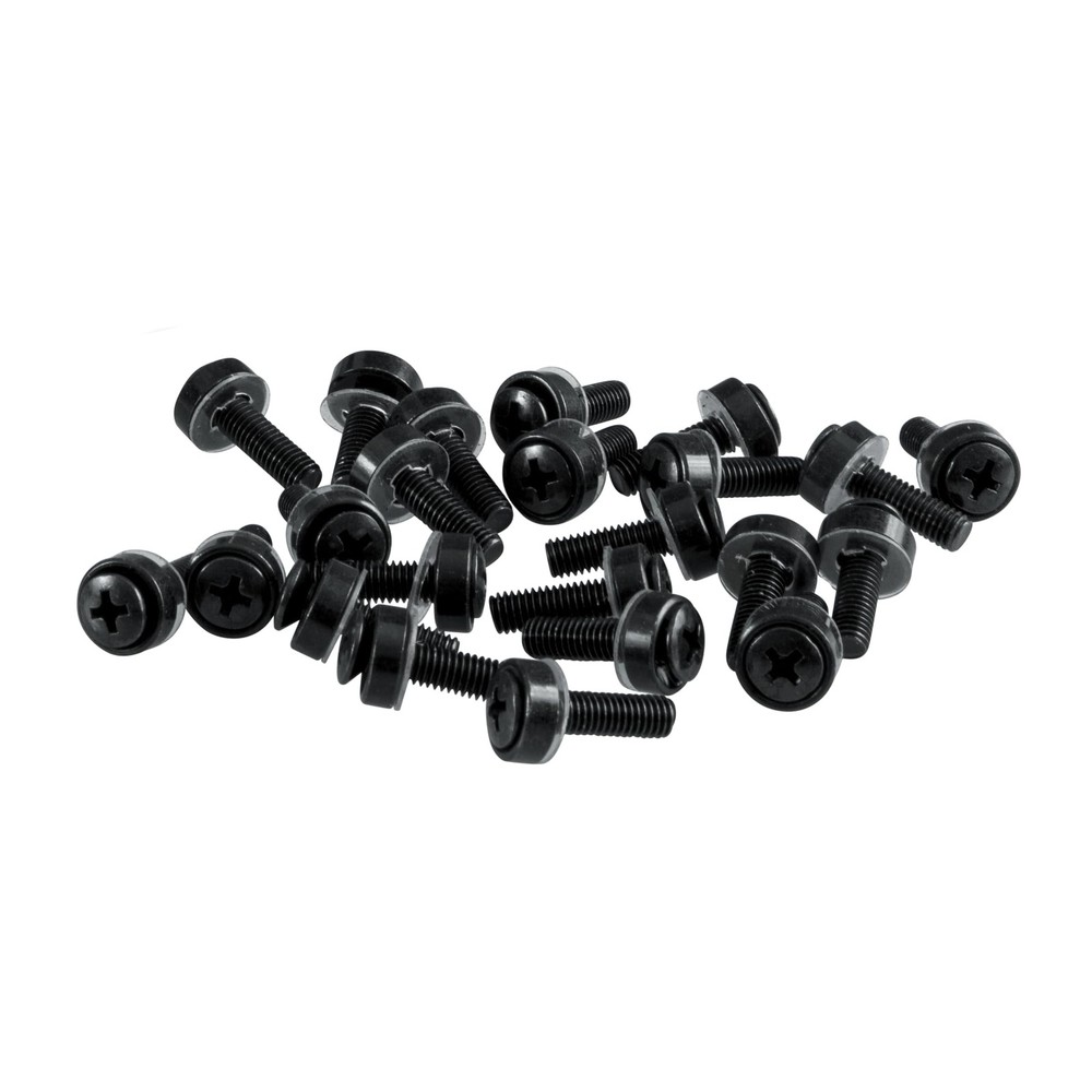 Gator Rackworks Standard Size Rack Screws, 25 Pack 25 Pack, Black
