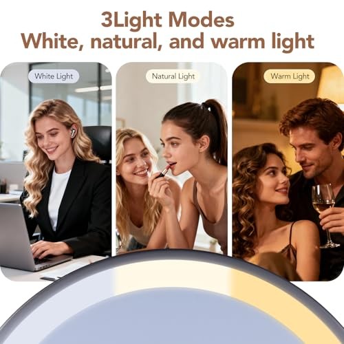 Vanity Mirror with Lights,360 Mirror Magnifying Mirror with Light 10X,3 Light