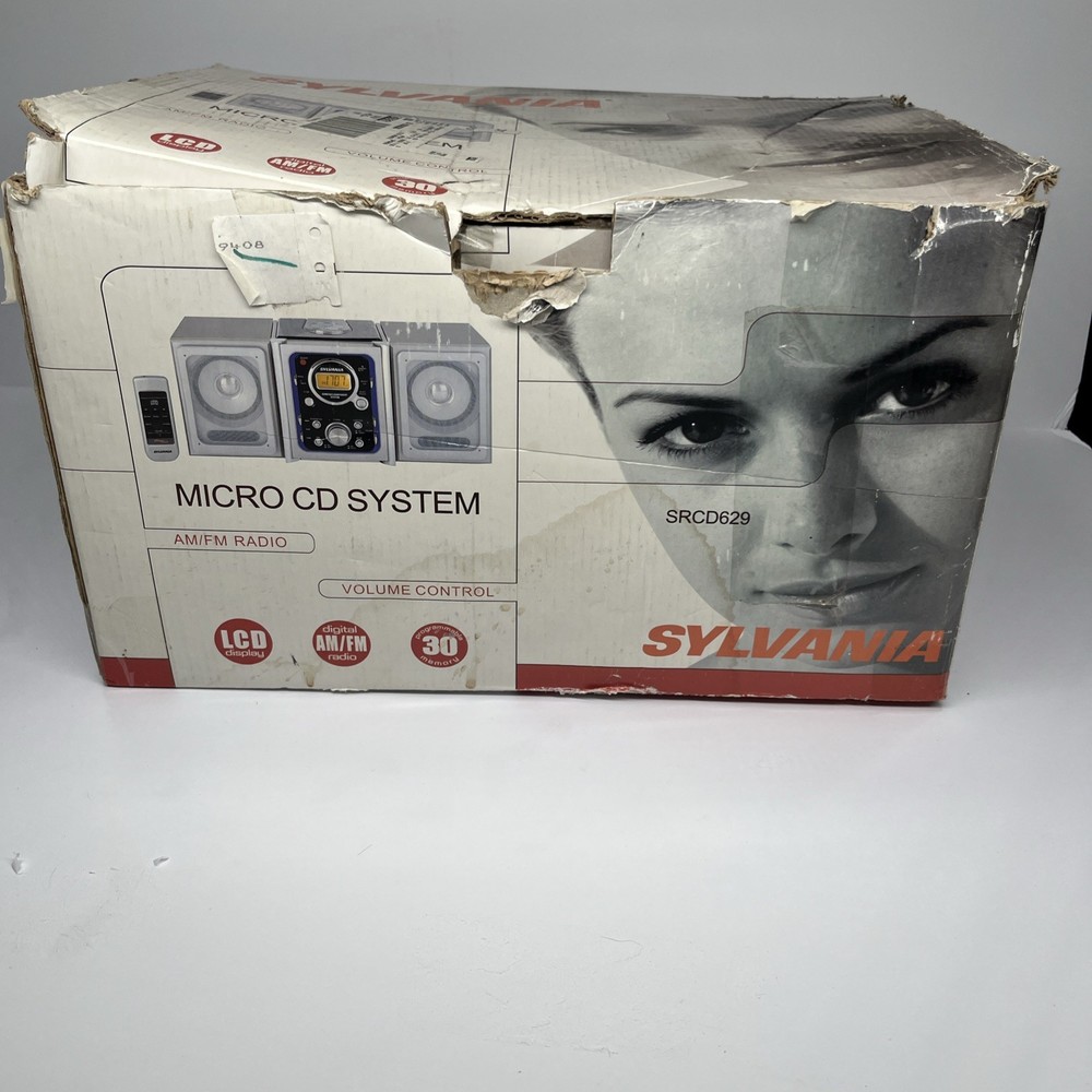 2006 Sylvania SRCD629 Micro CD System AM/FM Radio Top Loading CD Player LCD