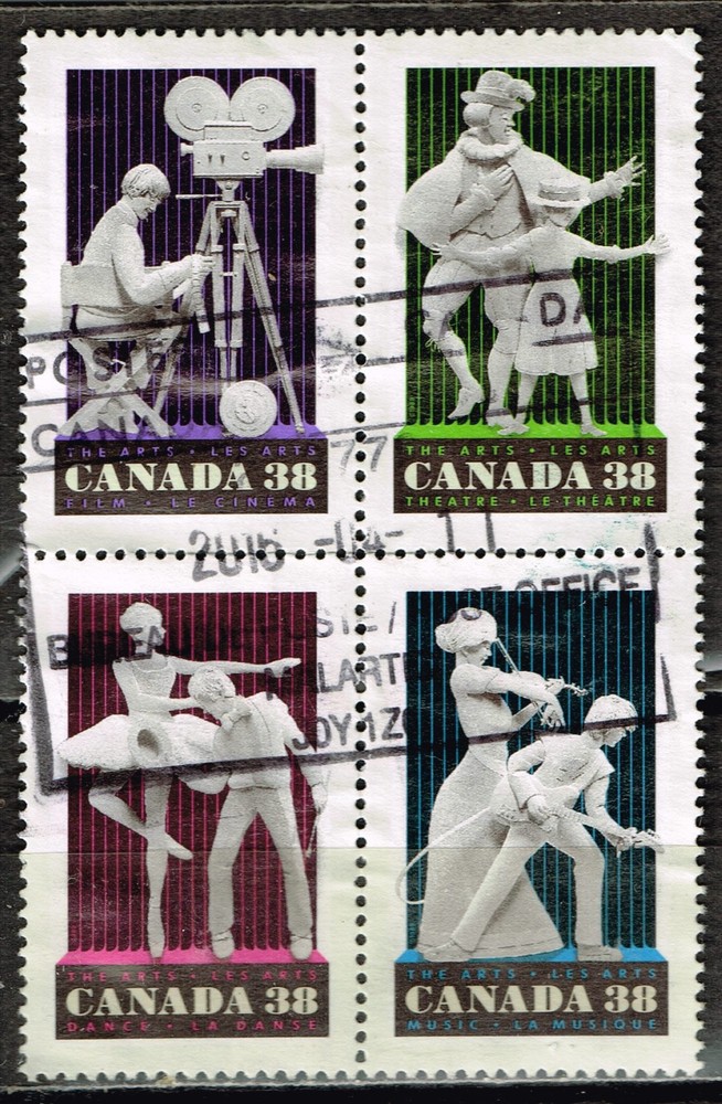 Canada Performing Arts stamps block 1975