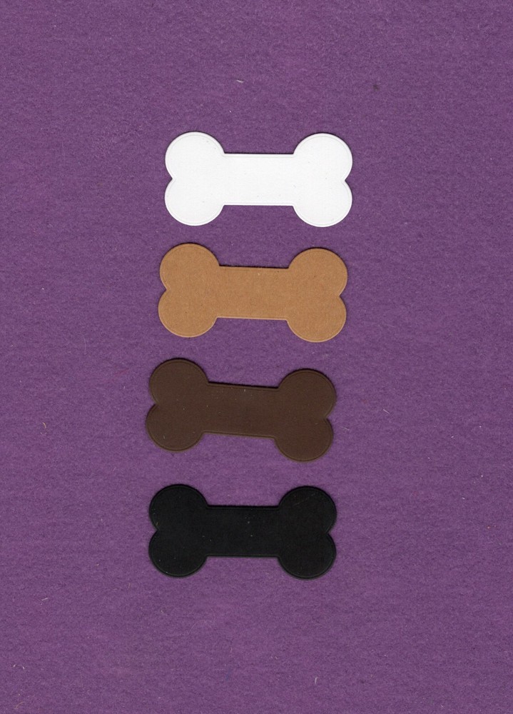 DOG BONE # 2 die cuts scrapbook cards