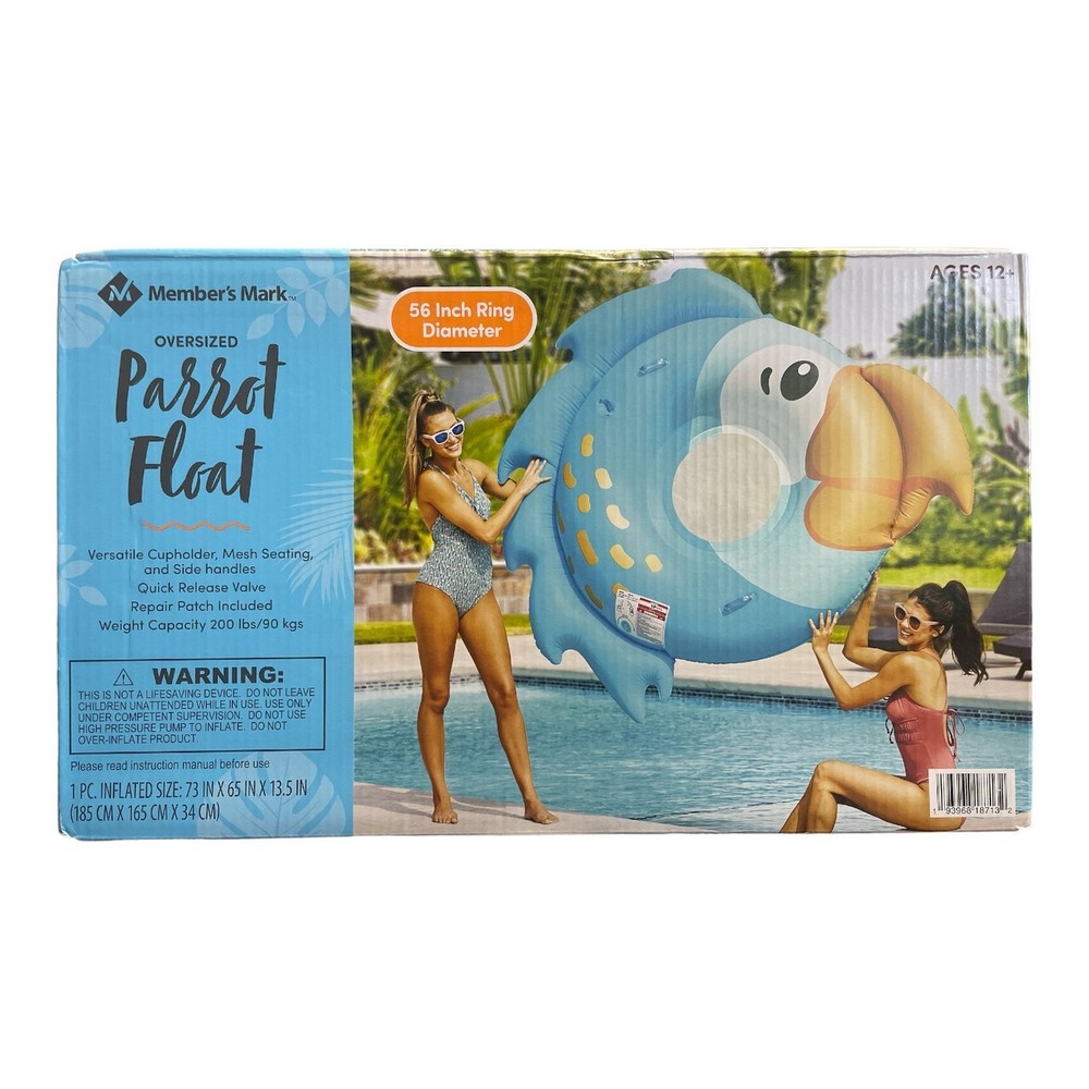 Member's Mark Oversized Pool Float, Mesh Seating, 82" x 64" Diameter