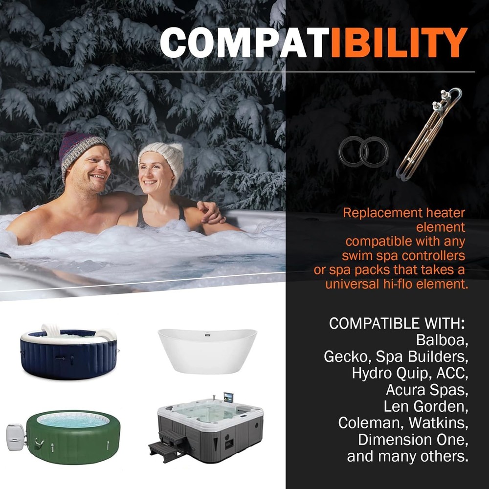 5.5KW 240V Universal Heating Element Replacement for Balboa Spa Heater Element,