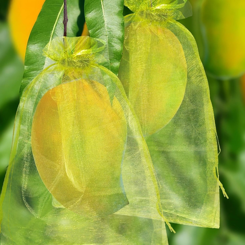Fruit Protection Bags Mesh Drawstring Garden Tree Cover