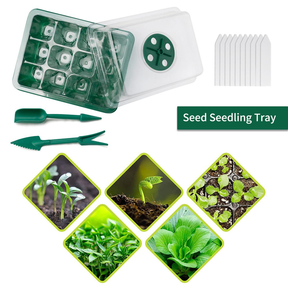 3Pack Seed Starter Tray 36 Cell Seed Germination Tray Kit with Dome Lid and Base