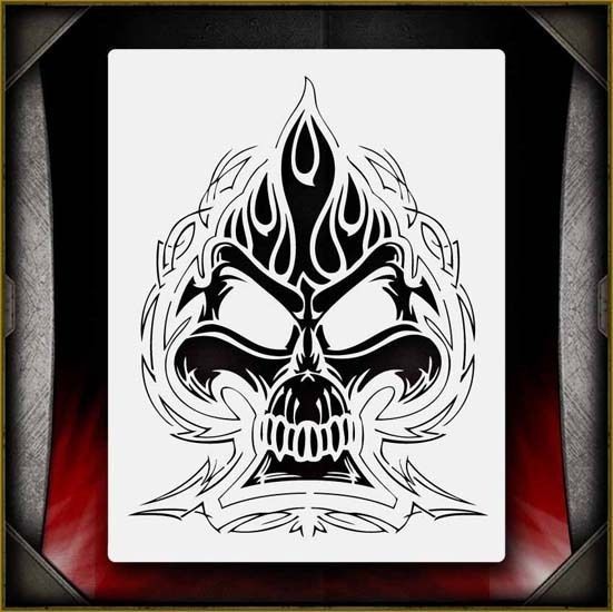 Skull 39 Airbrush Stencil Template Airsick