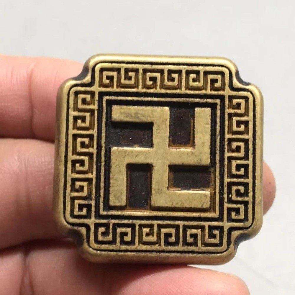 Brass Paperweight Diamond Shape Calligraphy Tool Solid Metal Ruler Gift
