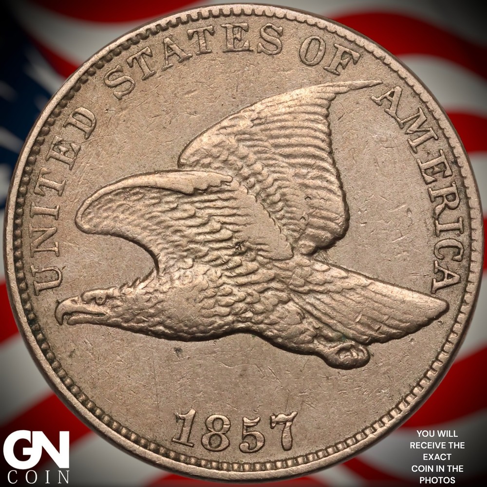 1857 Flying Eagle Cent Penny A9600
