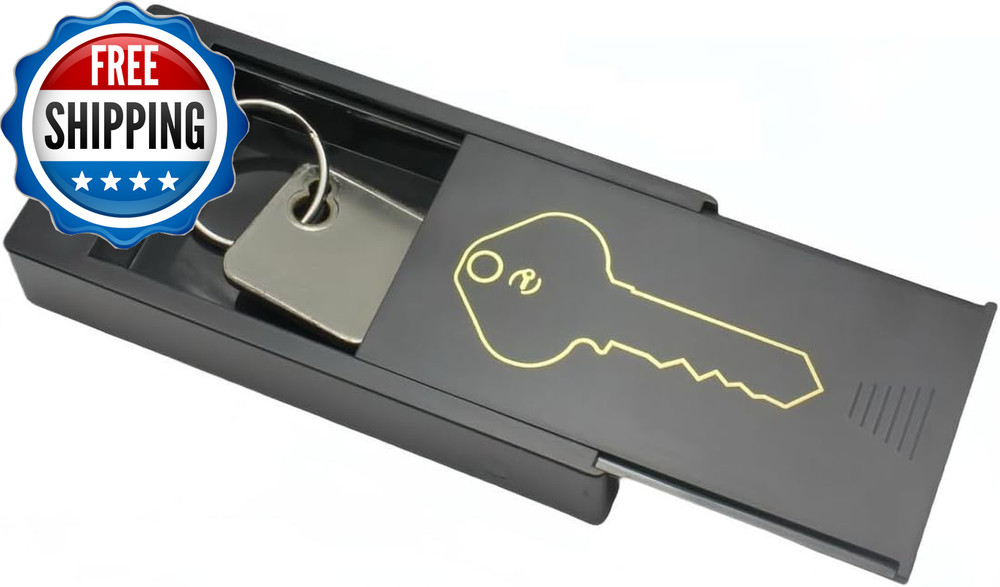 Hidekey Magnetic Key Box Emergency Key Safe Car & Home Use...