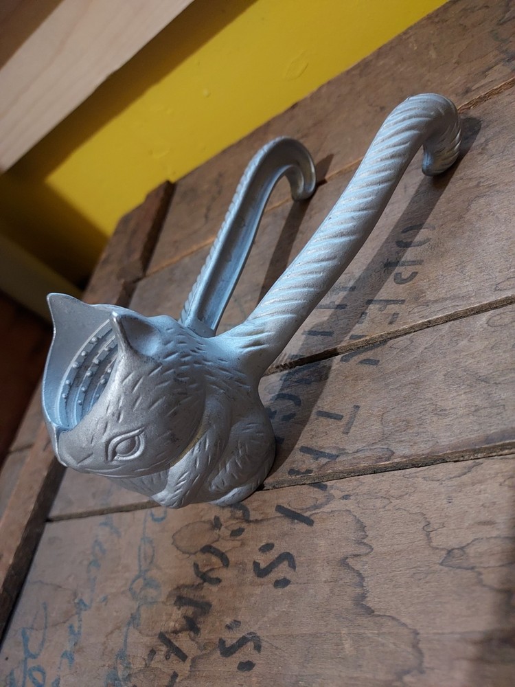 Nut Cracker Squirrel Quirky Cast Aluminum