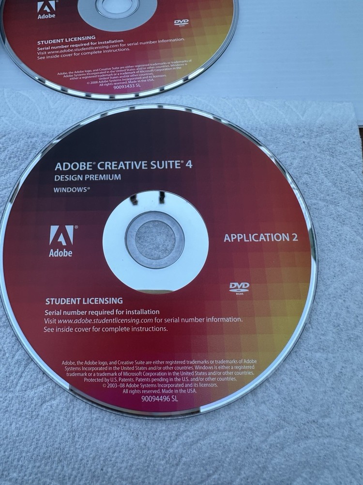 Ad0be Creative Suite 4 CS4 Design Premium Windows Student Version w/ Serial #