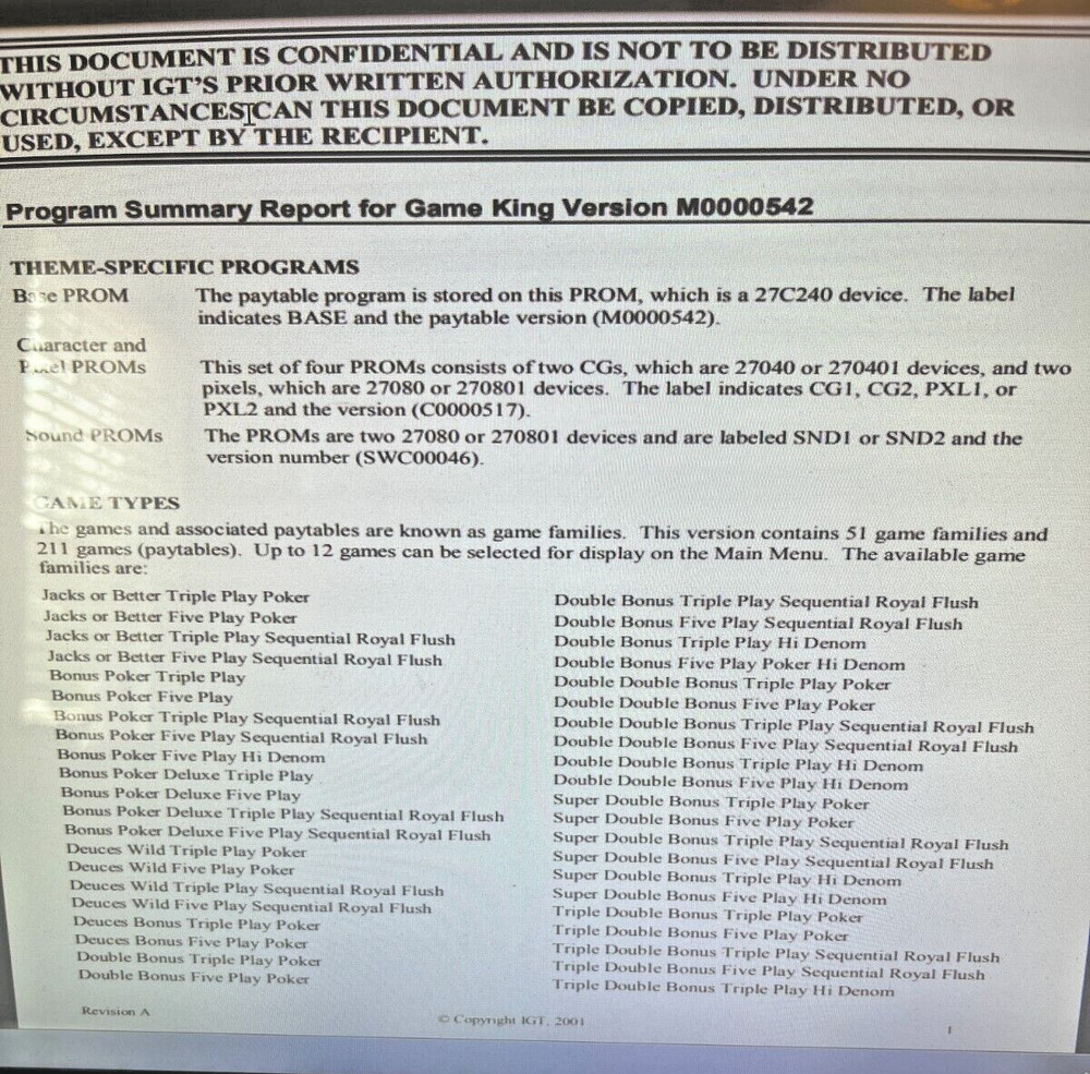 IGT Triple Five Play Multi-Hand Poker Software