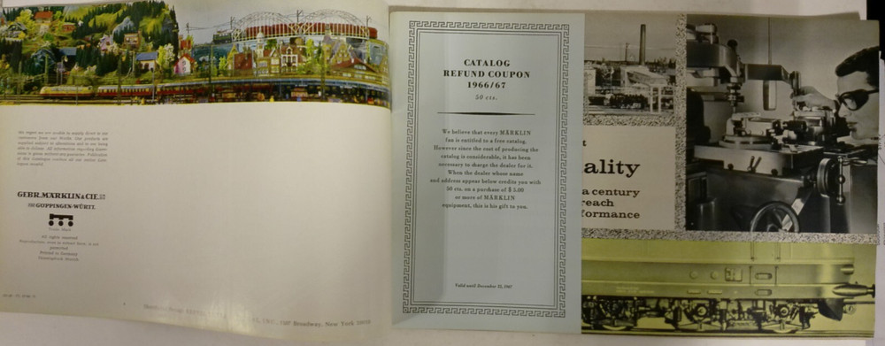 Vintage Marklin 1966/67 Catalog