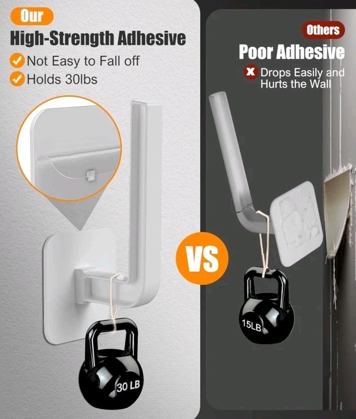 Hat Rack for Hat Storage (4-Pack), Multi-Purpose Hat Organizer, Strong Adhesive