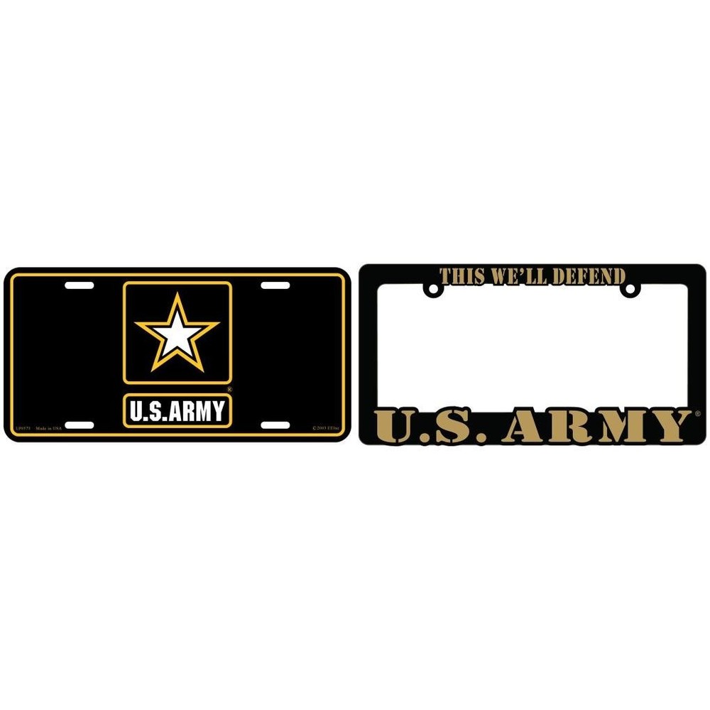 U.S. Army Logo License Plate with frame kit