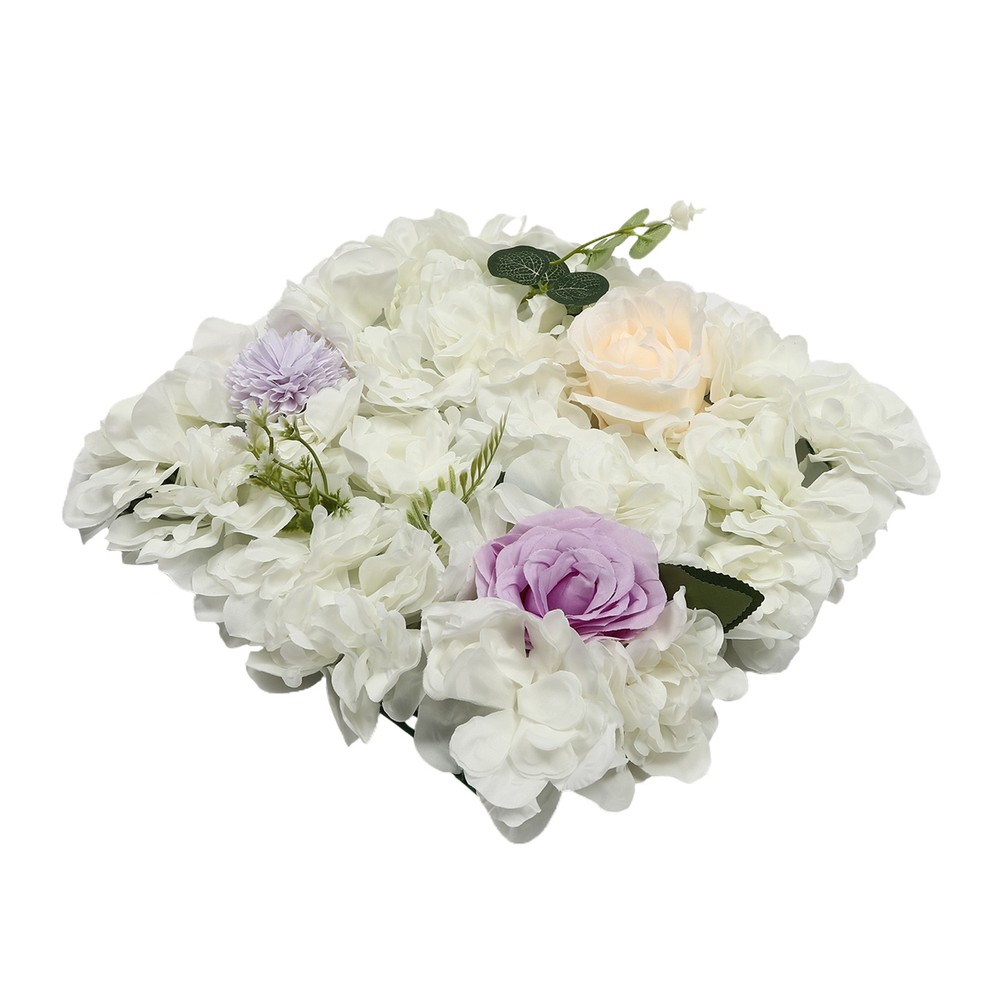 3D Flower Wall Panel-12pcs Artificial Flower Wall Background Rose Wedding Wall
