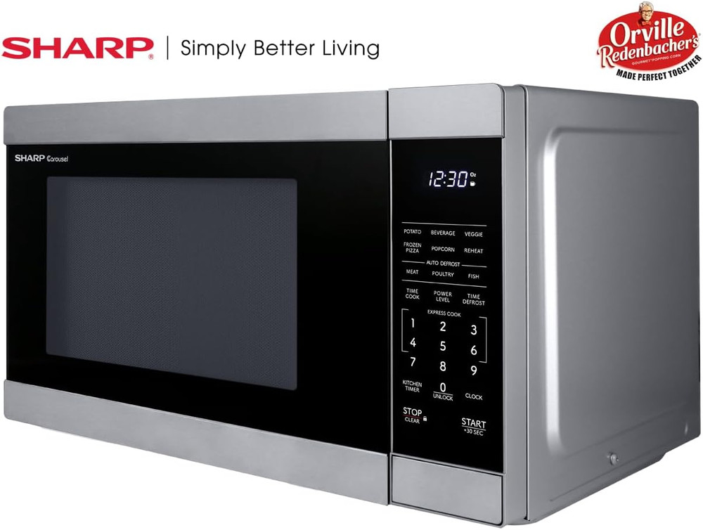 SHARP Countertop Microwave Oven with Removable 12.4" Carousel Turntable, 1000 Wa