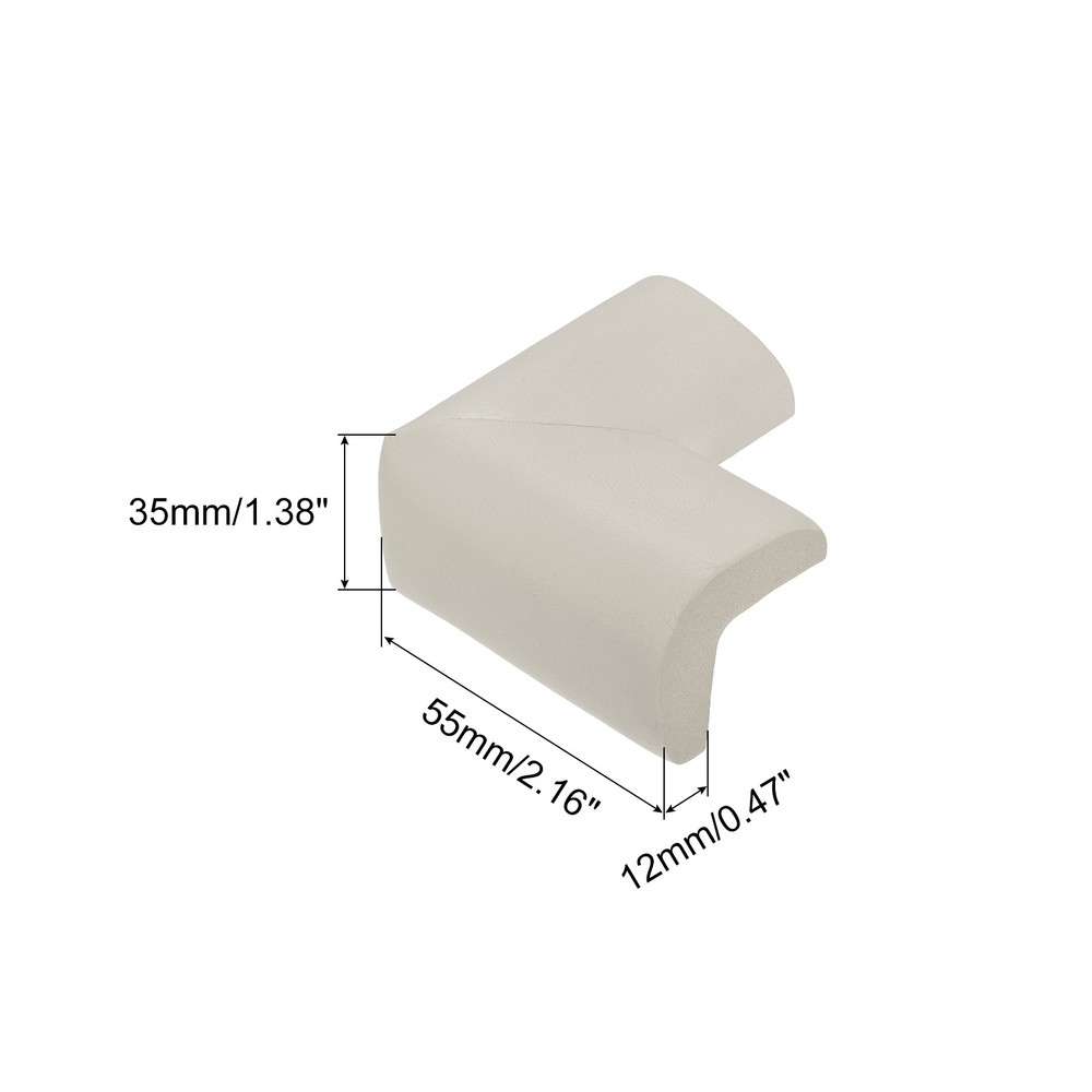 Corner Guards Edge Protectors, 4Pack Foam Bumper L Shape, 55mm, Gray