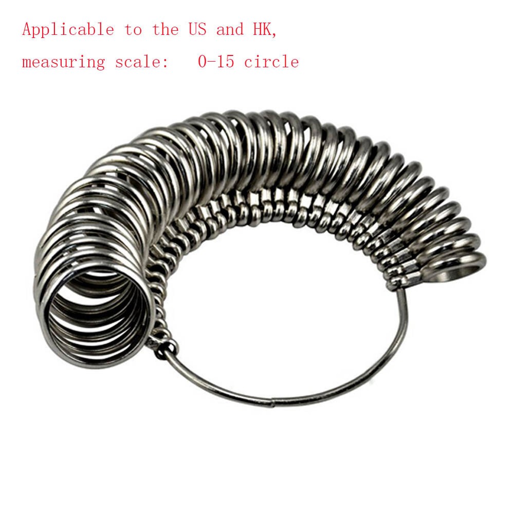 Metal Ring Sizer Guage Mandrel Finger Sizing Stick Measure Standard Tool