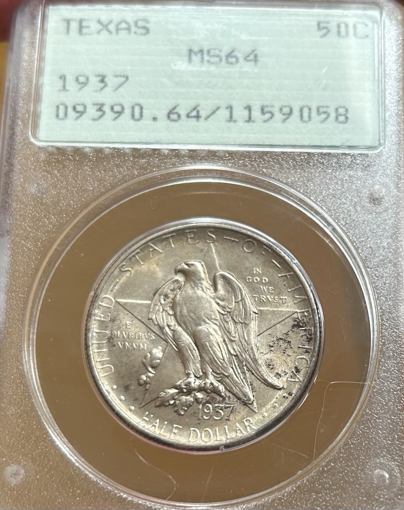 1937 Silver Commemorative Half Dollar PCGS MS64 50C Rattler