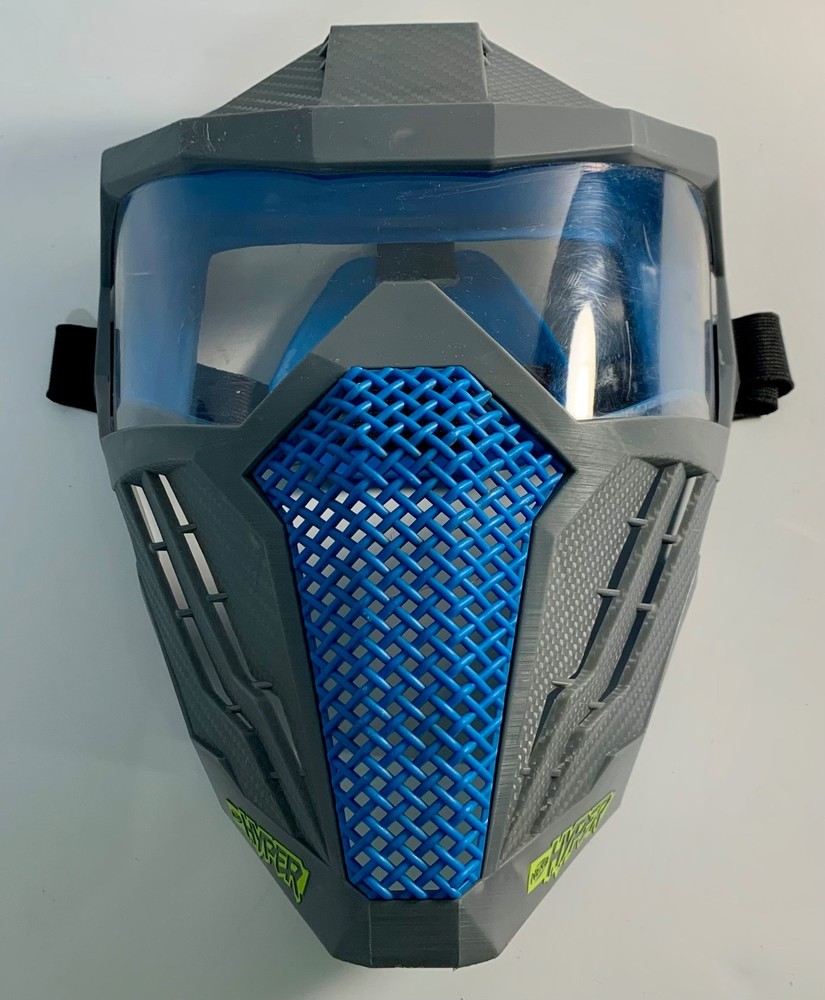 Nerf Hyper Face Mask Breathable Design Blue w/ Adjustable Strap