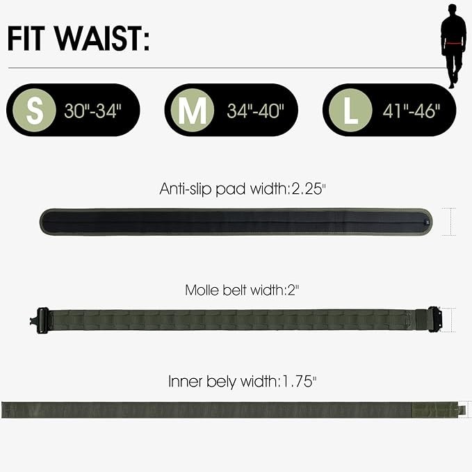 Heavy-Duty Tactical Molle Battle Belt with Quick-Release System