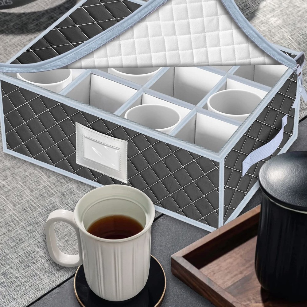 China Dinnerware Storage Containers Set- Dish,Mug,Stemware Storage Cases - Qu...