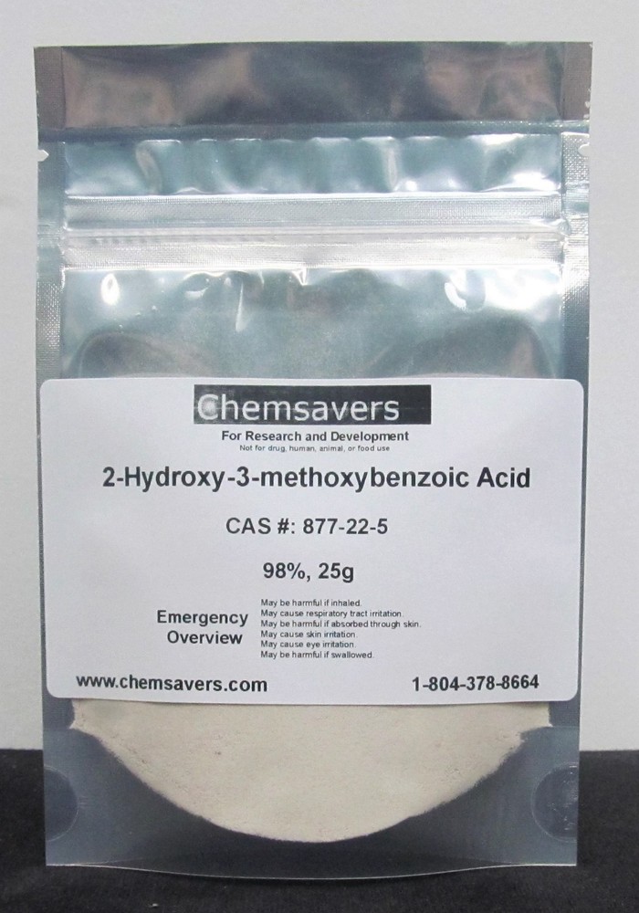 2-Hydroxy-3-methoxybenzoic Acid, 98%, 25g