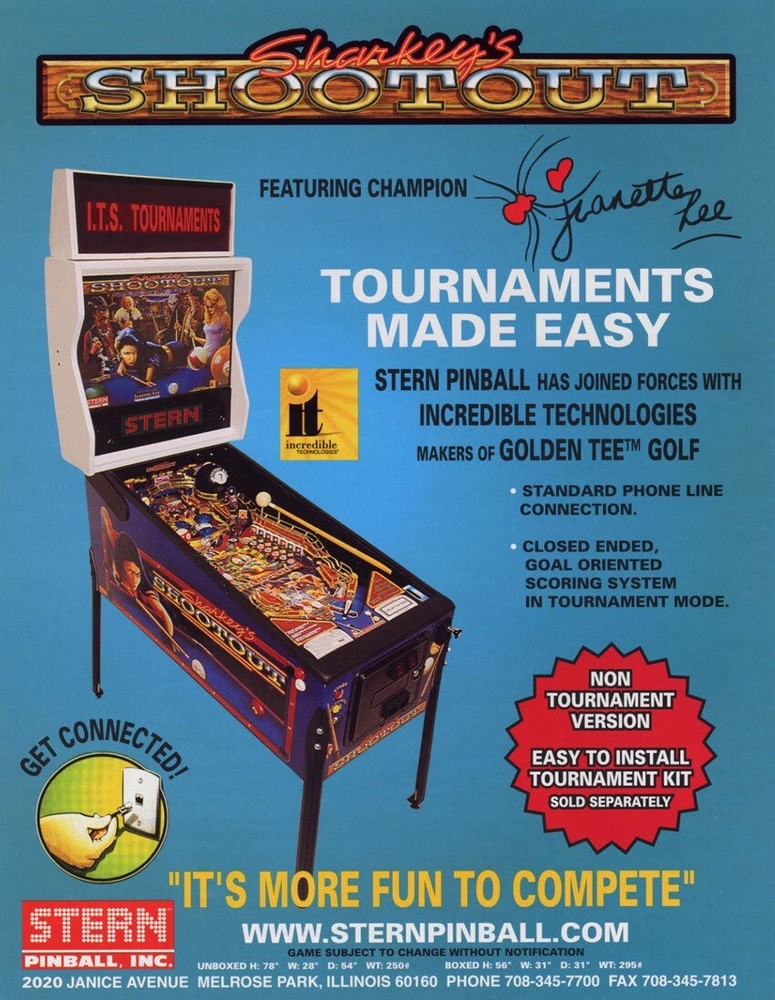 Sharkey's Shootout Pinball Machine Stern Flyer