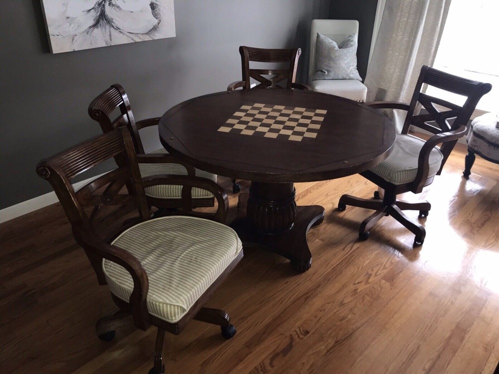 Poker and Chess Game Dinette Table