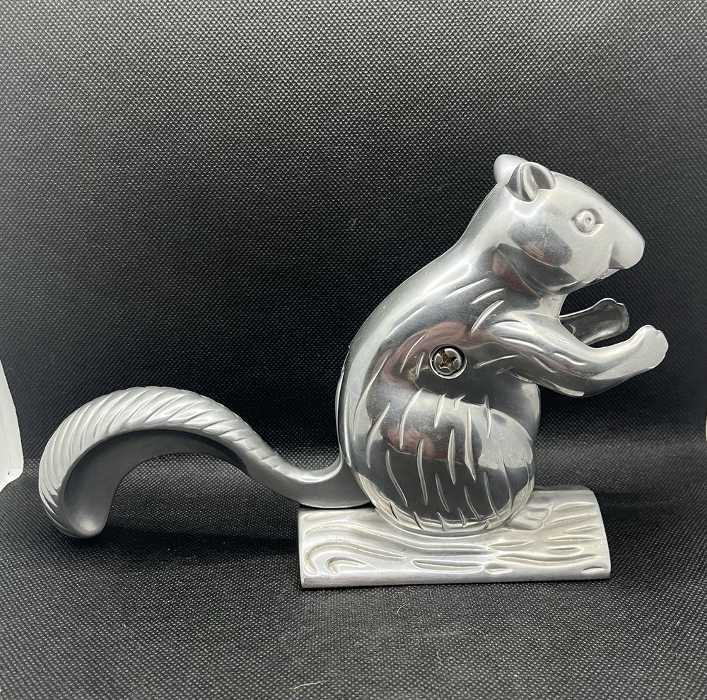 Vintage cast aluminum squirrel shaped nutcracker “ Davy Crackit “