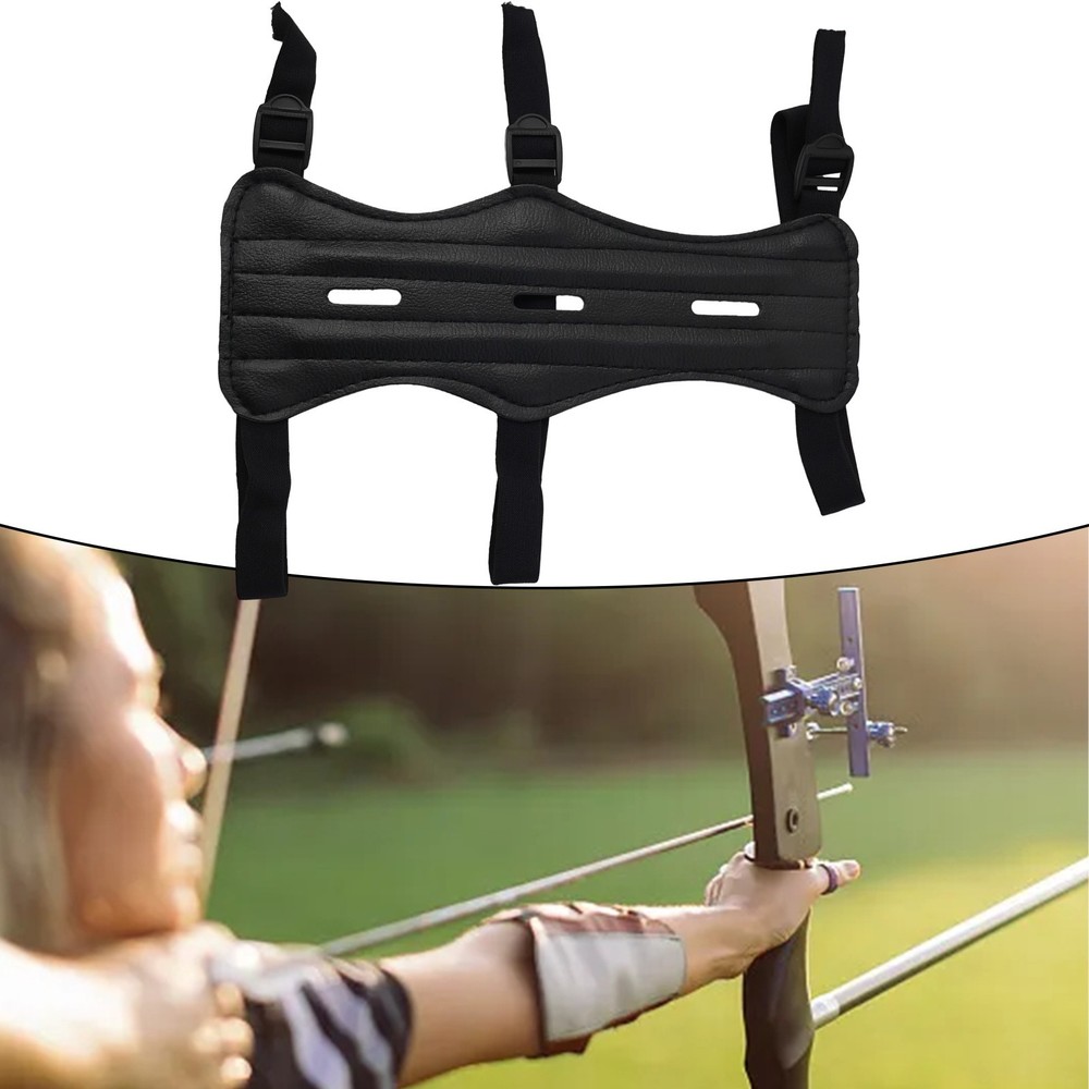 Extended Leather Guard for Bow Gear Practical Hole Design for Efficiency