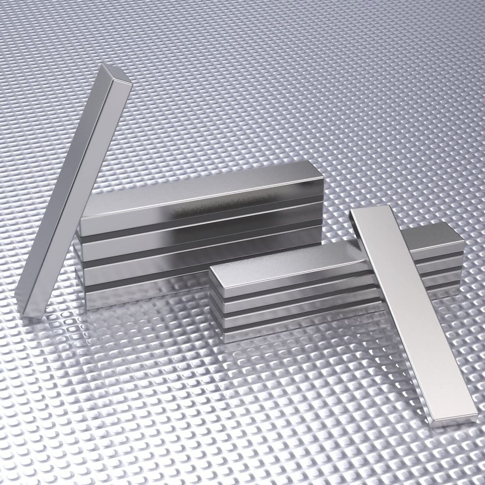 Powerful N52 Neodymium Bar Magnets, Rare Earth Magnets Rectangular Silver (60...