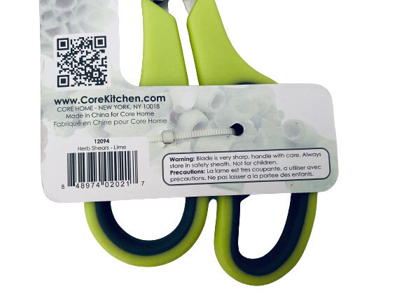 Core Kitchen 2.75" Lime Green 5 Blade Herb Shears