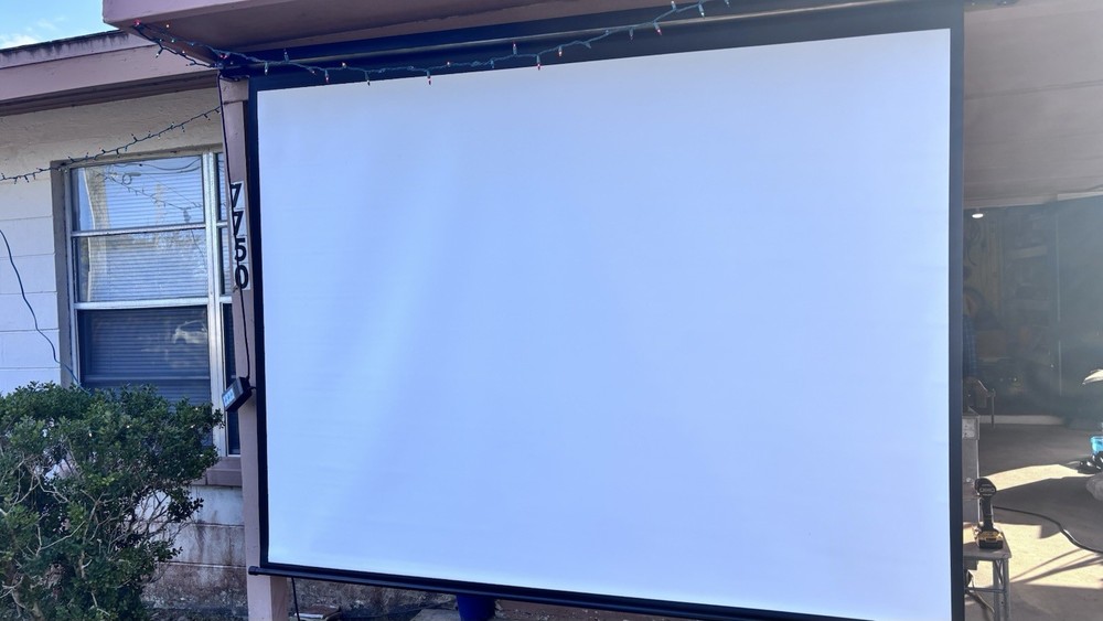 Electric Projector Screen 82” x 62” – Motorized, Remote Control, 110V