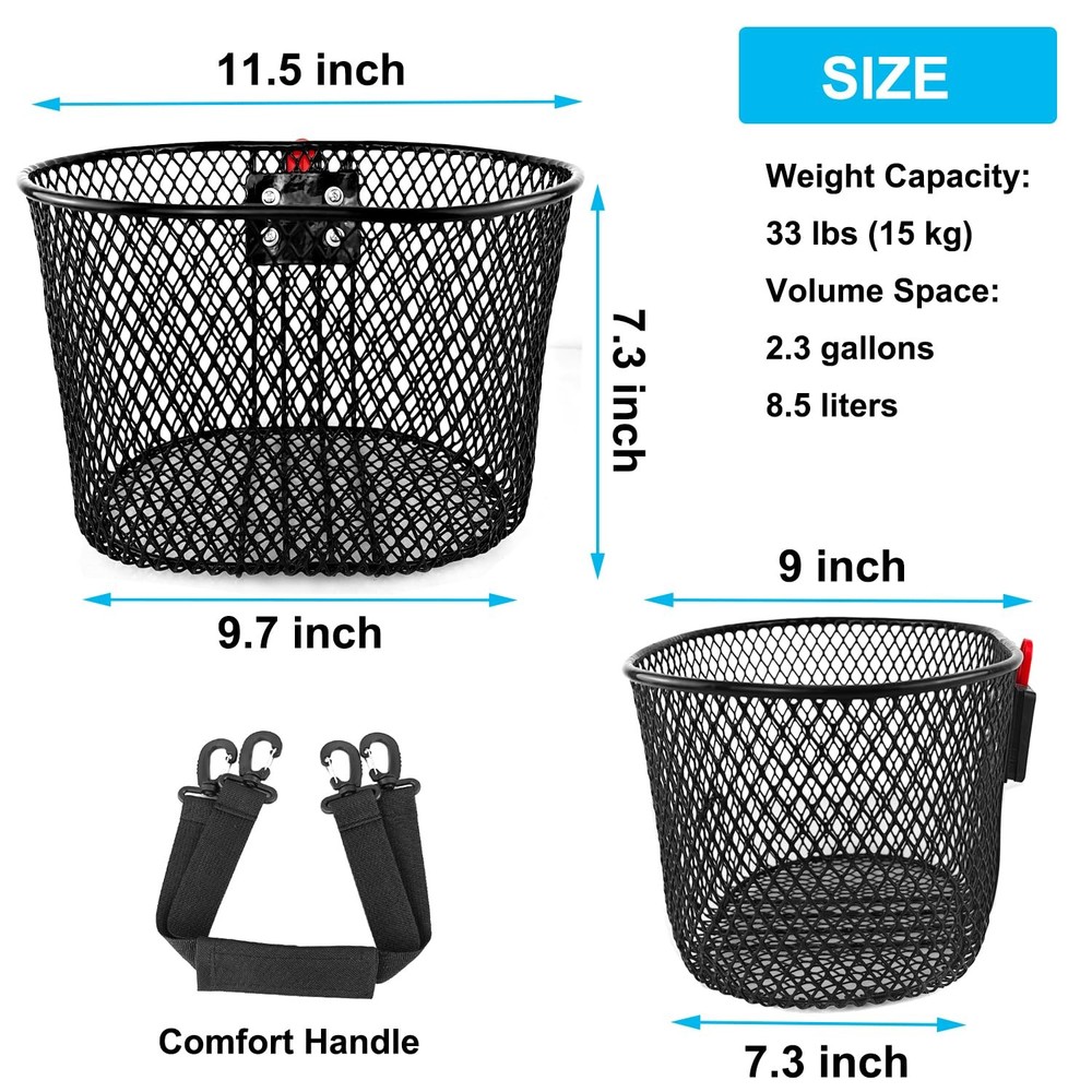 Knee Scooter Basket Accessory - Quick Release, Fits Most Models