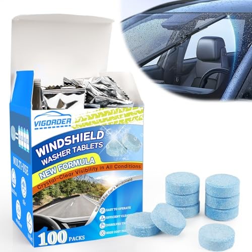 100 Pieces Windshield Washer Tablets,1 Piece Makes 1 Gallon Windshield Washer