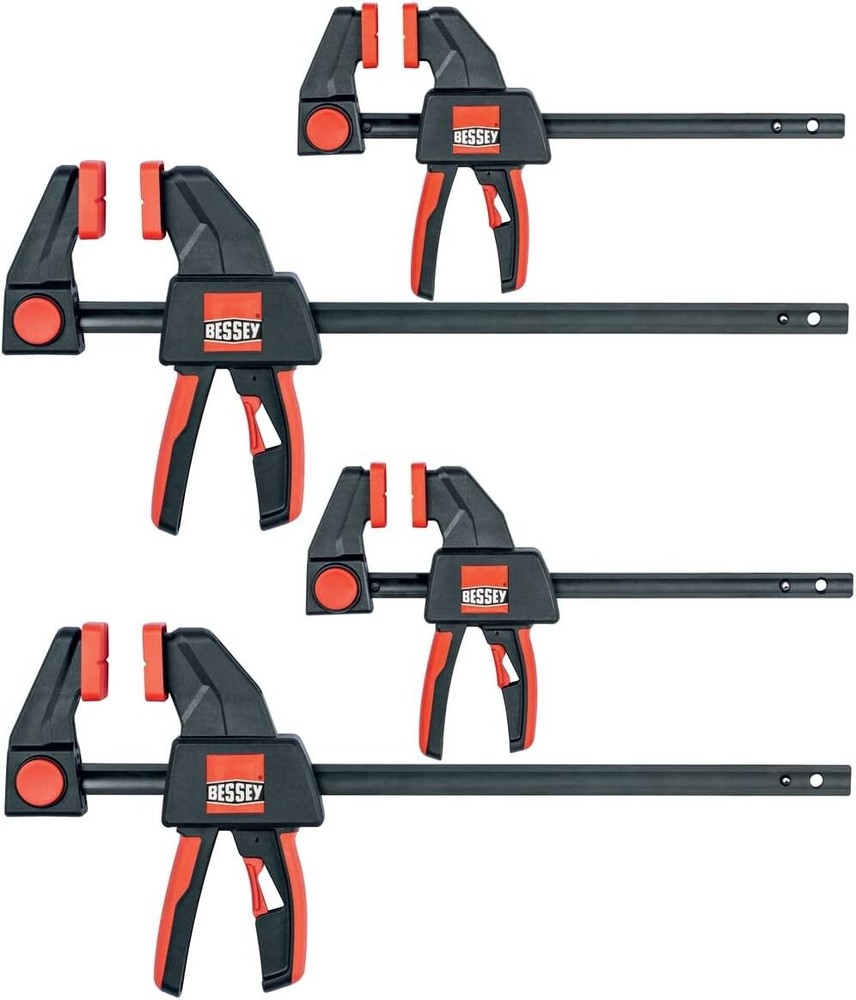 Bessy Trigger clamps 4-Pack: Dual Size, High Strength & Quick Release Design