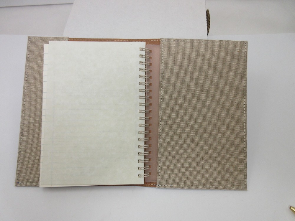 Metropolis Refillable Notebook 7" Leather Cover Spiral Insert Graphic Image Blk