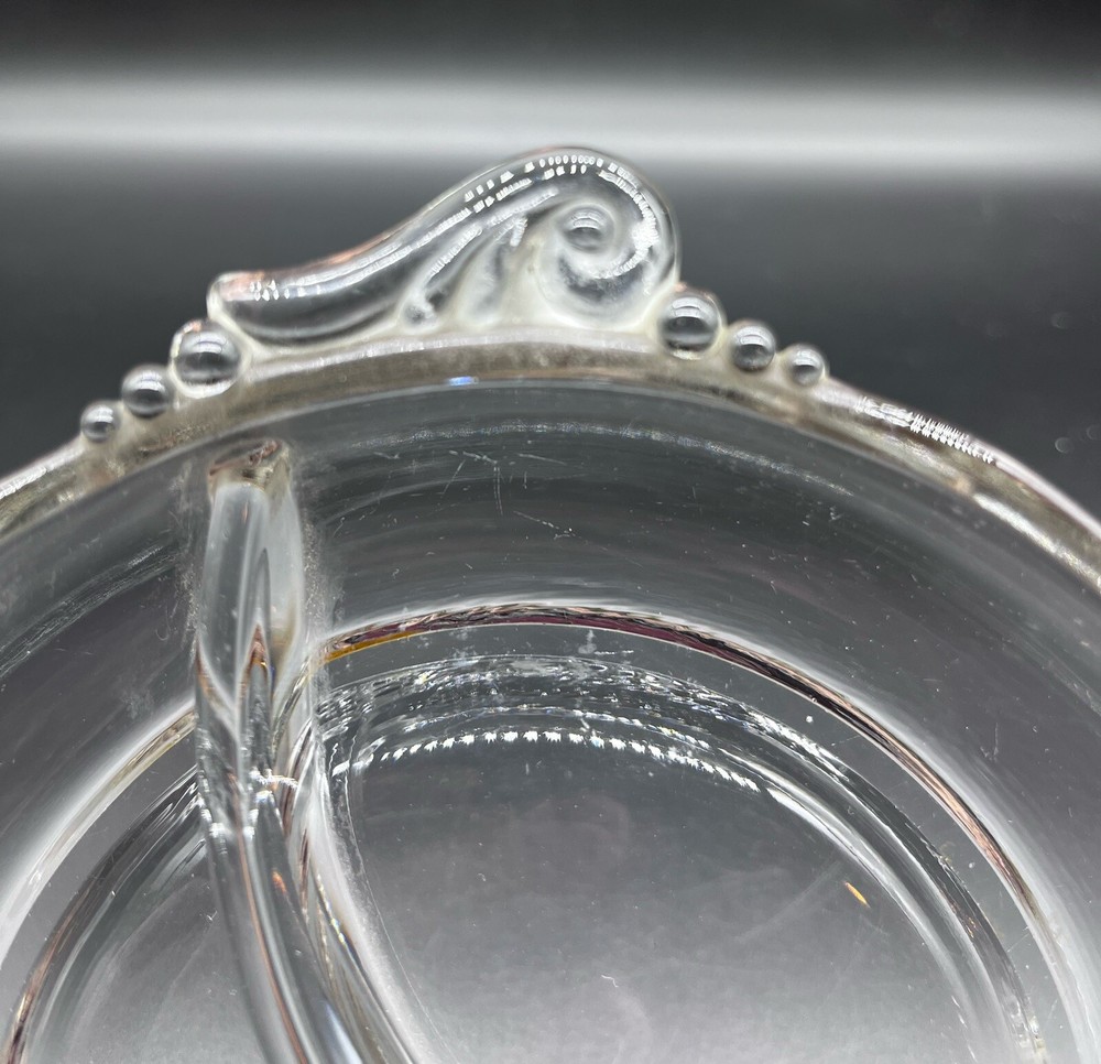 Divided Clear Glass Dish